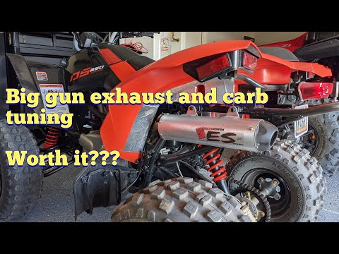 2021 Canam ds 250 gets exhaust and carburetor tuning!