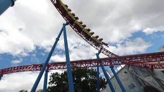 superman rollercoaster ride goldcoast Australia. movie world theme park