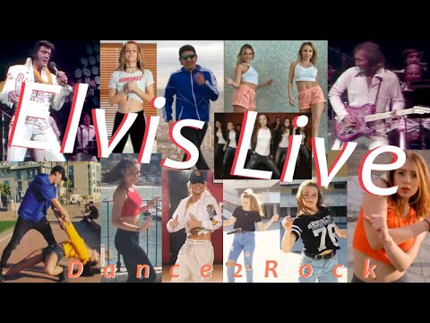 Elvis Presley Live ft. James Burton (Blue Suede Shoes,Johnny B Goode,Hound Dog) Dance2Rock Tribute