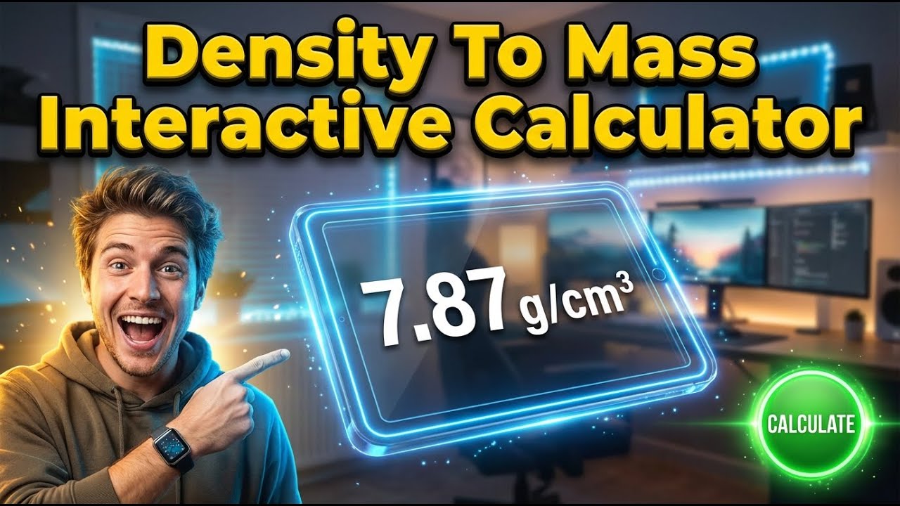 Density To Mass Interactive Calculator
