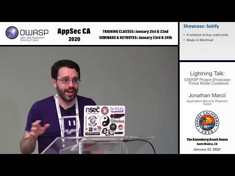 Lightning Talk: OWASP Project Showcase: Threat Model Cookbook - Jonathan Marcil