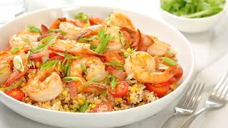 Fried Rice with Bacon, Shrimp & Corn | 20 Minute Dinner Ideas