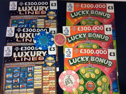 ????????A Scratch off between Luxury Lines and Lucky Bonus, which card comes out top, what do we win????????