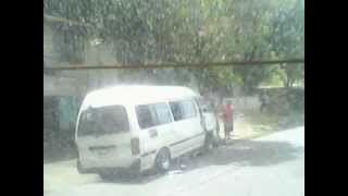preview picture of video 'Accident along side the Newtown Road in Dominica'
