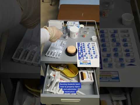 Nursing students take a shot at administering injections and medications 💉 #studentnurse #rn