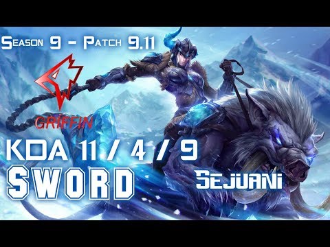 GRF Sword SEJUANI vs PANTHEON Top - Patch 9.11 KR Ranked