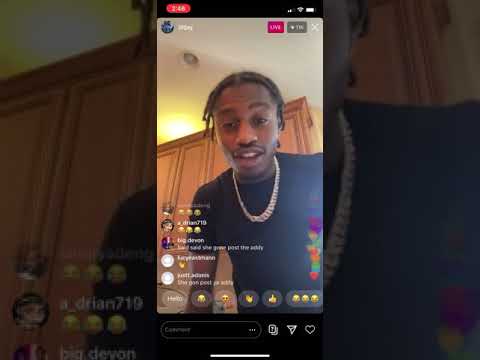 Lil Tjay goes live and talks about Chinese kitty and rubi rose