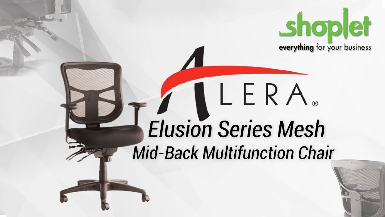 Alera Elusion Series Mesh Mid-Back Swivel/Tilt Chair