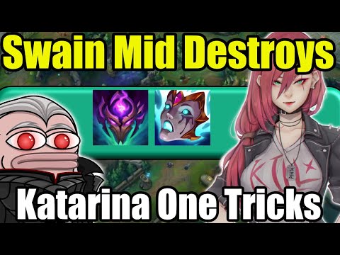 Swain Mid DESTROYS Kat One Tricks! Season 12 Swain Matchup Guide