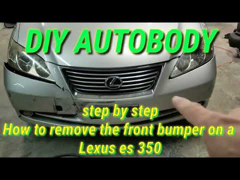 Step by step - how to remove front bumper on a Lexus es 350! DIY AUTOBODY, link to new bumper below