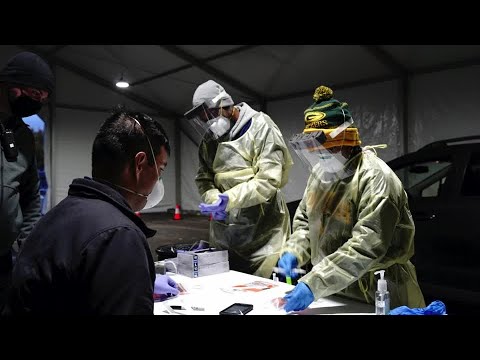 美國創下新一輪COVID-19病例的單日紀錄。 (U.S. sets single-day record for COVID-19 cases during new surge)