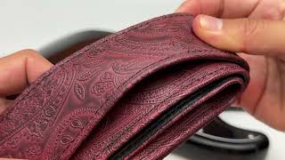 Video thumbnail for Couch Oxblood Paisley Western Guitar Strap by Couch Guitar straps