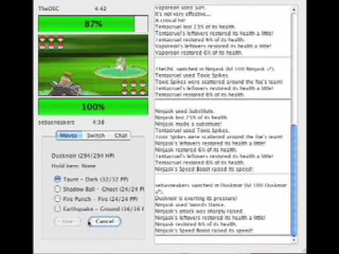 Pokémon Shoddy Battle #3 and 4 [OU] Sand stream Team ! Seba vs TheOsc