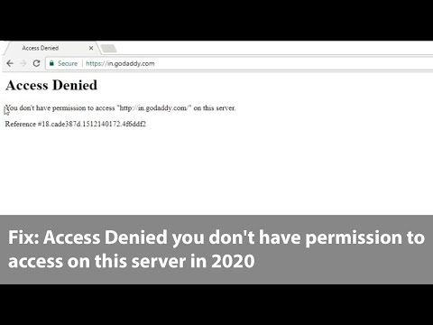 Fix: Access Denied you don't have permission to access on this server in 2020
