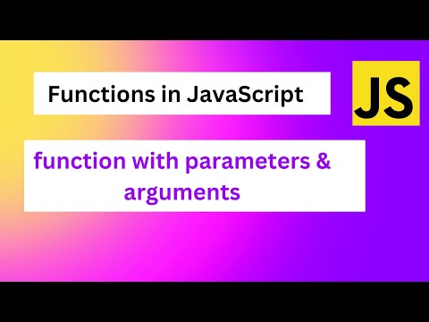 Function In Javascript Function With Parameters And Arguments In Javascript In Hindiurdu Example