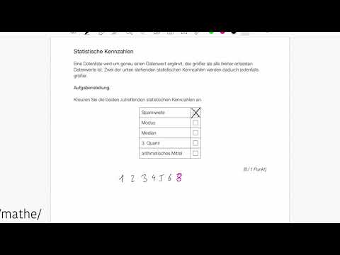 Mathelernen mit Martin Matura-Beispiel KL19_PT3_T1_20 Statistische Kennzahlen
