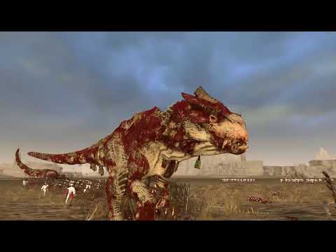 Artillery of the Empire VS 19 Carnosaurs - Total War: Warhammer 2