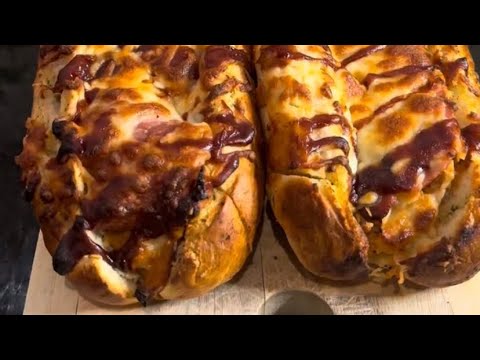 Hunters Chicken Stuffed Garlic Bread