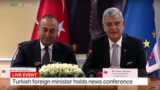 Turkish foreign minister holds news conference