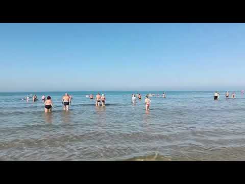 Анапа. Погода и море радуют! Пляж Верхнее Джемете Джамайка. 4 августа 2023. 9 утра.