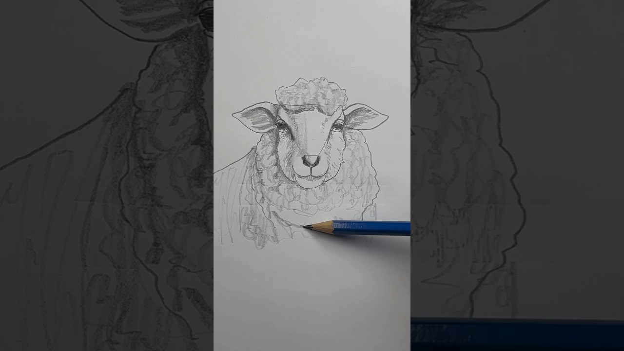 Draw a sheep 🐑 Easy drawing lesson for beginners on how to draw a sheep. #drawinglesson #howtodraw