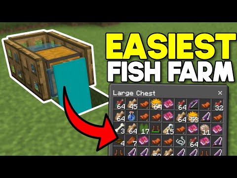 1upMC - Easiest Fish Farm Minecraft Bedrock 1.20