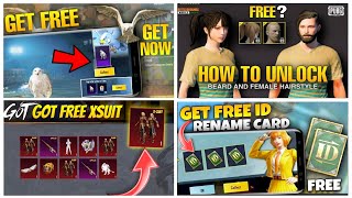 🔴New Trick To Get Free Falcon?//How To get free Rename Card / How To Unlock Beard & Female Hairstyle