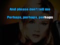 Samantha Fox - Perhaps (Karaoke)
