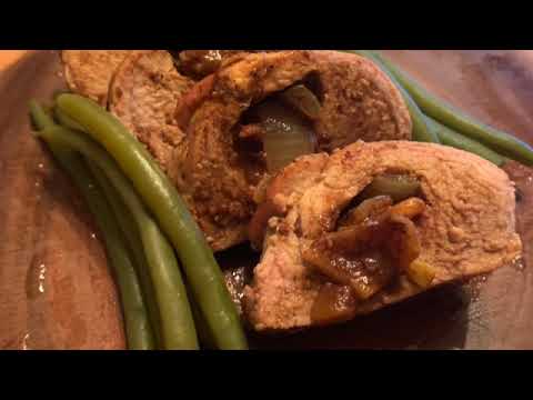 Apple Stuffed Pork Loin With Moroccan Spices