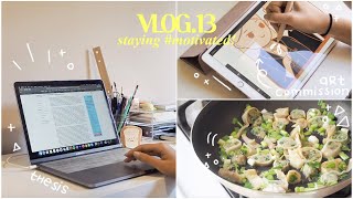 vlog/13 🌟 art commission, self motivation, and dumpling fried rice