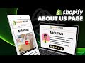 How Create a Shopify About Us Page