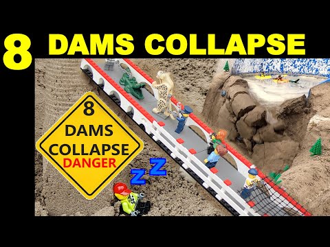 LEGO : 8 DAMS COLLAPSE! - INFINITE DISASTERS - With REAL Water Effects !