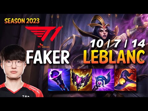 T1 Faker LEBLANC vs LISSANDRA Mid - KR Ranked