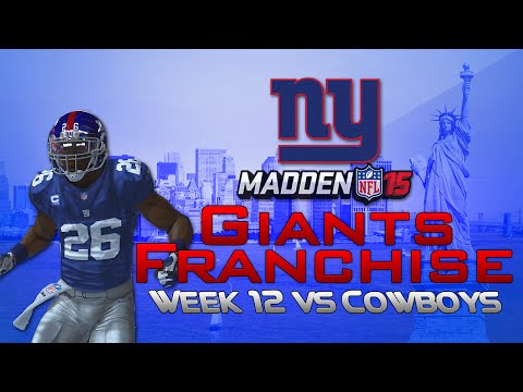 Madden 15 Highlights: New York Giants Franchise vs Cowboys [S1 W12] - Romo Turnovers!