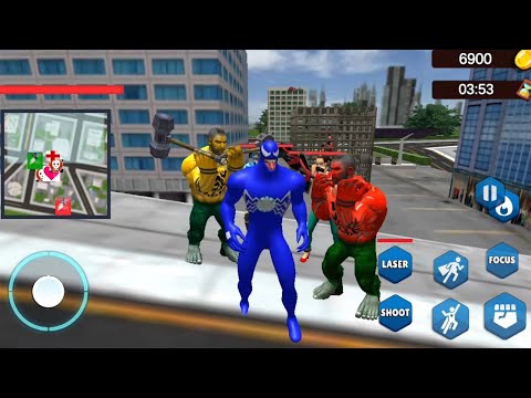 Flying Venom Spider Vs Incredible Monster Hulk | New Venom City Battle for Love - Android GamePlay