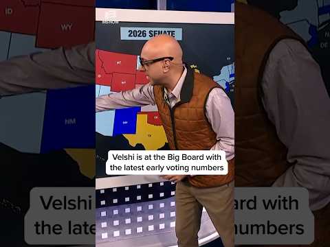 Velshi is at the Big Board with the latest early voting numbers