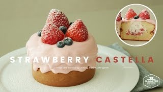 딸기 생크림 카스테라 케이크 만들기 : Strawberry Cream Castella Cake Recipe : イチゴ生クリームカステラ -Cookingtree쿠킹트리
