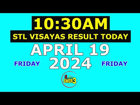 10:30am STL Visayas Result Today April 19 2024 (Friday)