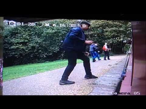 some D Heads kicked the narrowboat window in again  cctv 01 10 2018