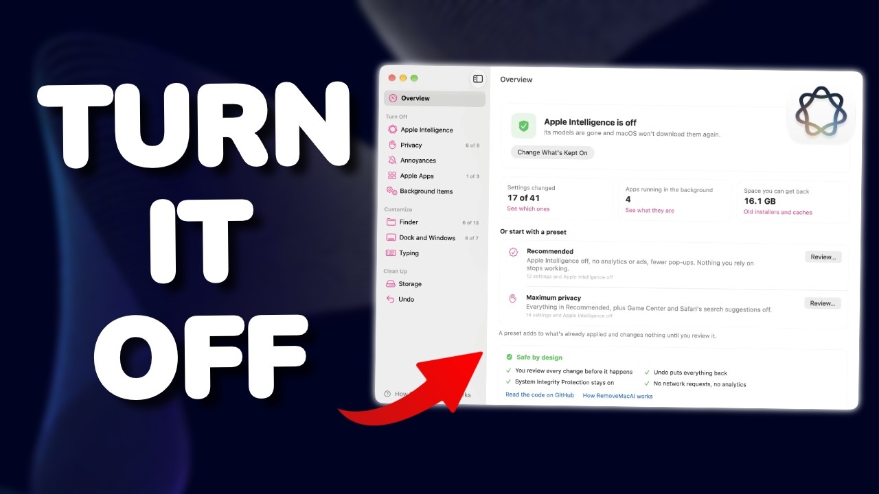This Tool Removes Apple Intelligence From macOS