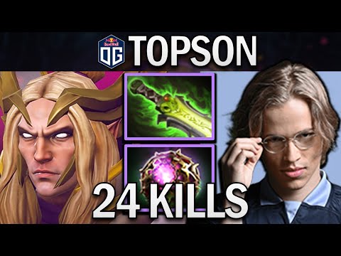 OG.TOPSON INVOKER WITH 24 KILLS & ETHEREAL BLADE - DOTA 2 7.31 GAMEPLAY