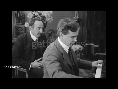 Wagner-Liszt | Tannhäuser Overture (excerpt) | Josef Hofmann (Film 1915 & Piano Roll Recording)