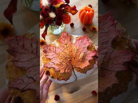 Maple Leaf Sourdough 🍁✨🍂 #mapleleaf #maple #canada #fallcolors #sourdough #bread #bakingart #fall
