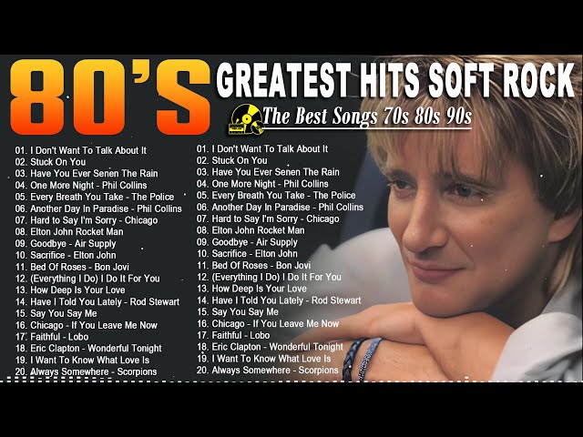 Rod Stewart, Phil Collins, Elton John, Air Supply, Bee Gees, Lobo | Soft Rock Love Songs 70s 80s 90s SDDEFAULT Thumbnail