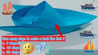 How to Make a Paper Boat That Floats in Water/Speed Boat Model