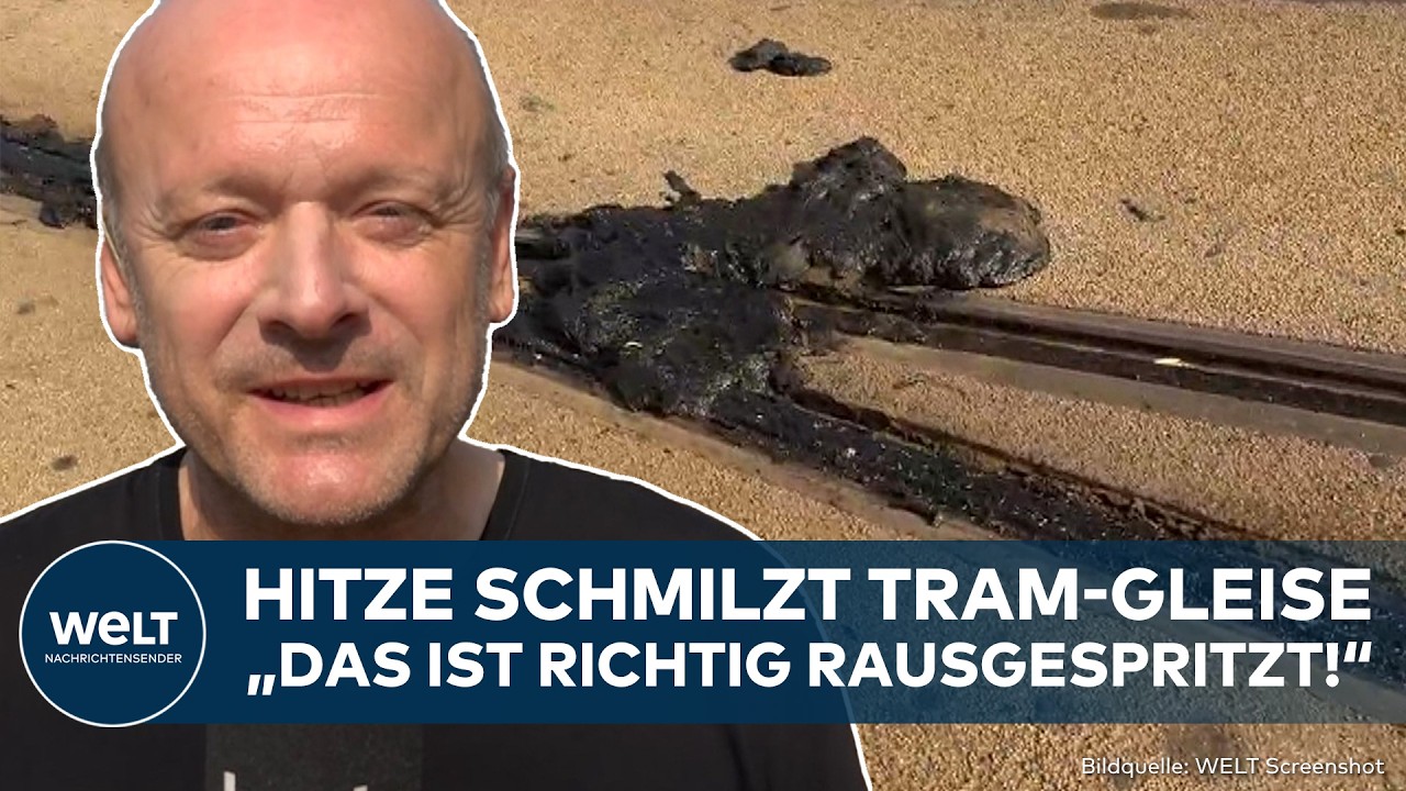 HITZEWELLE: Chaos in Leipzig! Fugenmasse der Tram-Gleise geschmolzen! Schienen nun kaputt