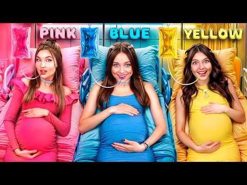 Pink vs Gelb vs Blau im Krankenhaus! Farb-Challenge für Schwangere