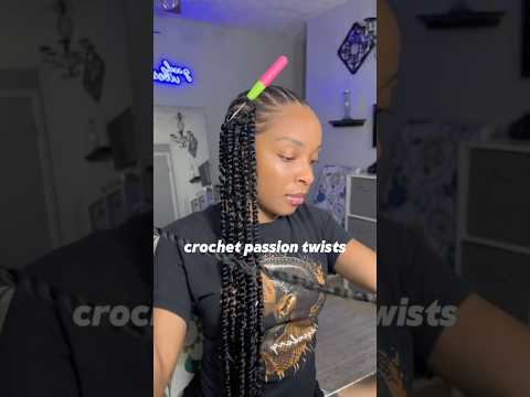 Easy Way To Install Passion Twists Using Crochet!💫#shorts #twist #hairstyles #braids #tutorial #fyp