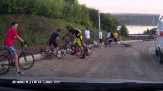 preview picture of video 'Road crash situation Ufa  Уфа  велосипедисты в аварии 2014081508'