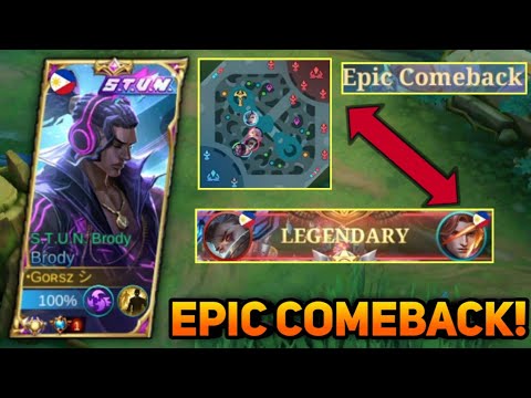 EPIC COMEBACK | BRODY INSANE SOLO RANK GAMEPLAY | BEST BUILD | MLBB
